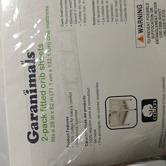Garanimals 2-pack fitted baby crib sheets - Picture 9 of 9